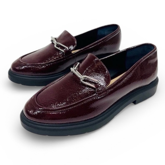 Alfani Shoes - Alfani Galilyao Step ‘N Flex Loafer Flats Dark Berry Burgundy Patent Leather 7.5